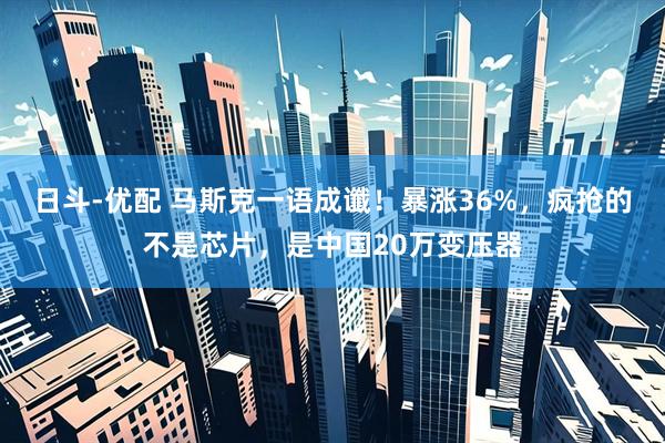 日斗-优配 马斯克一语成谶！暴涨36%，疯抢的不是芯片，是中国20万变压器